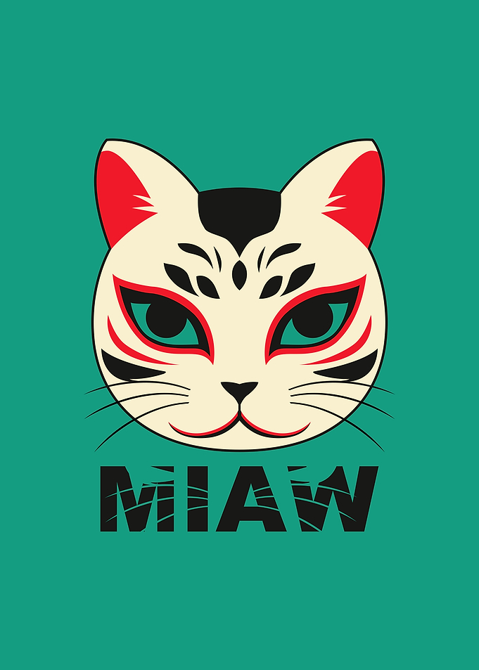 Cat Mask Illustration Green