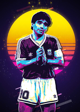 Maradona Retro Art