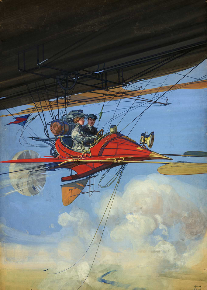 Vintage Airship Illustration