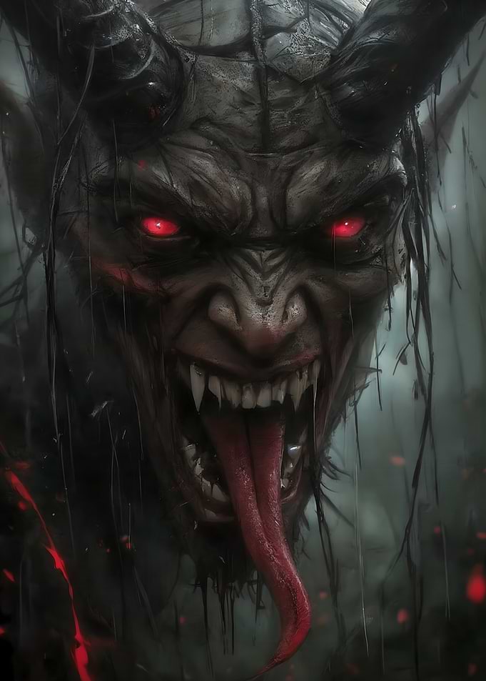 Demon with Red Eyes
