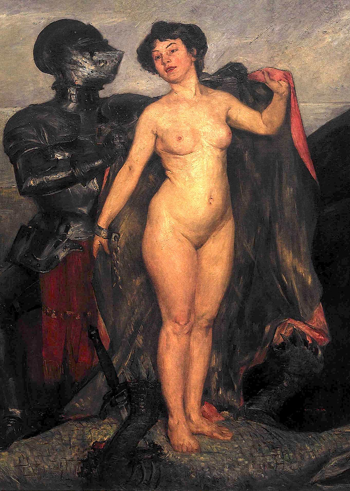 Knight and Woman