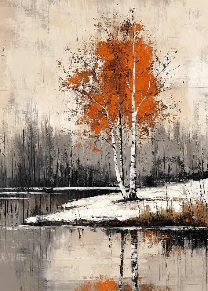 Birch Tree in Winter