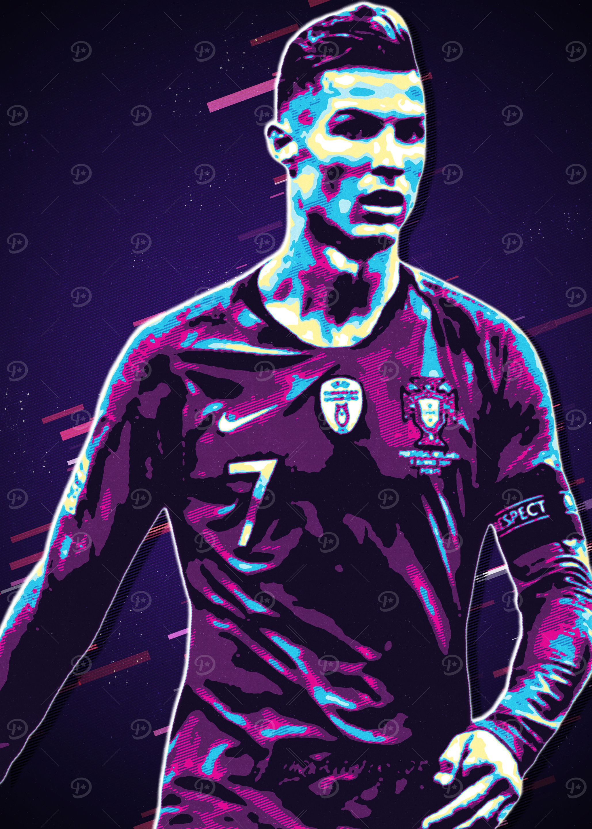 Cristiano Ronaldo Retro Art