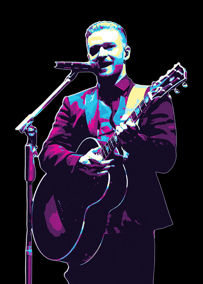 Justin Timberlake Guitar Portrait