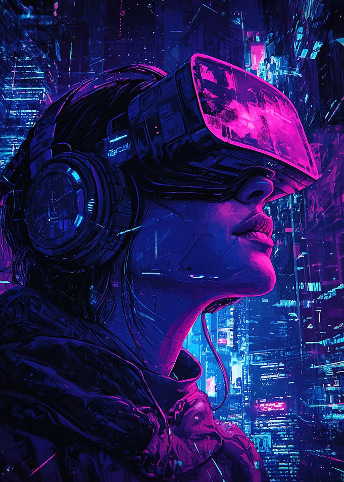 Cyberpunk VR Cityscape