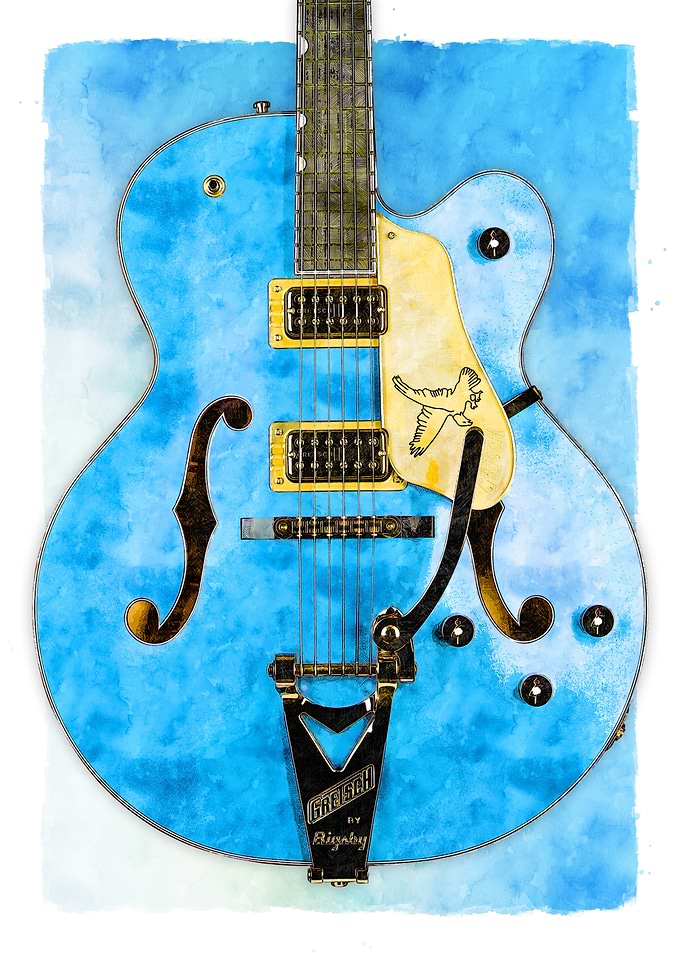 Gretsch Guitar Blue Vintage