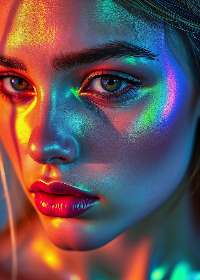 Mesmerising Woman Close-Up Portrait
