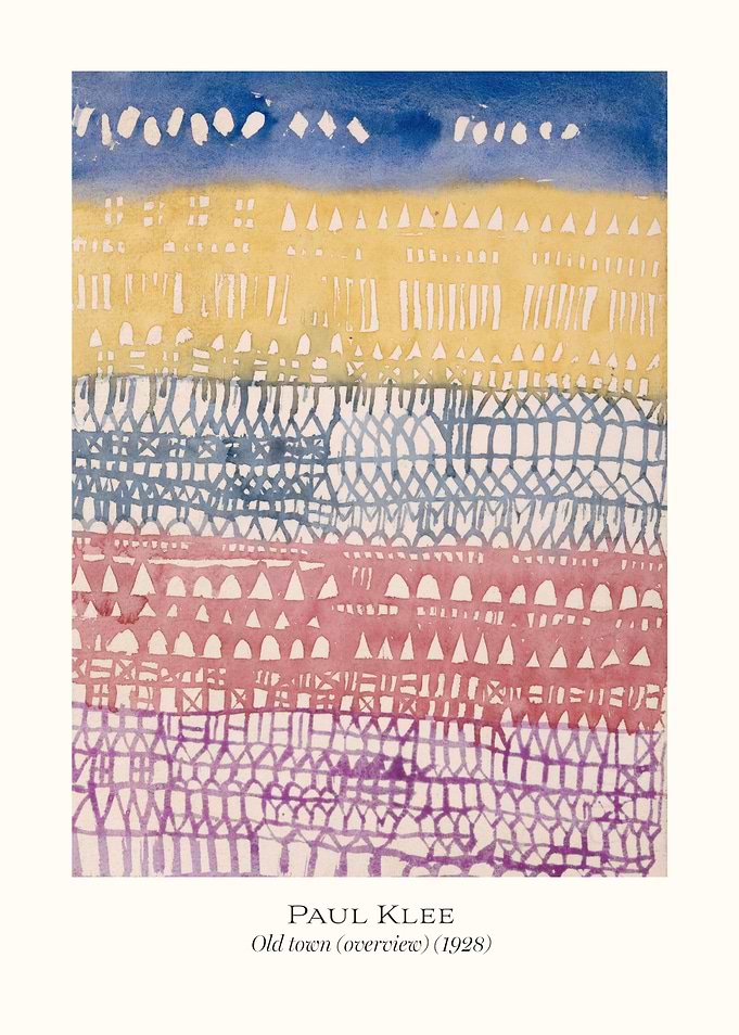 Paul Klee Old Town Watercolor Abstract