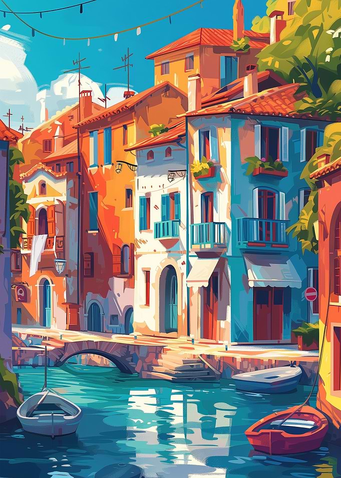 Italian Canal Town