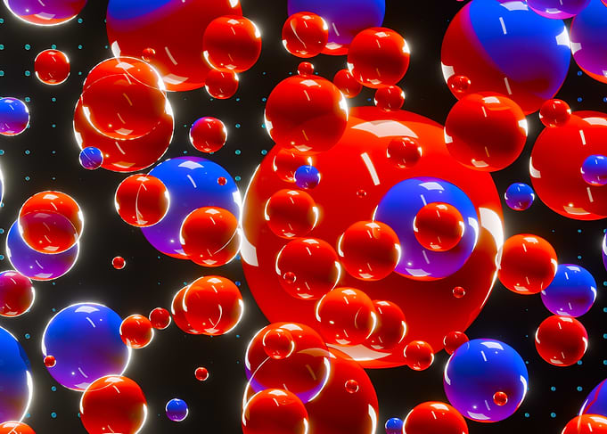 VFX Nine - Red and Blue Spheres