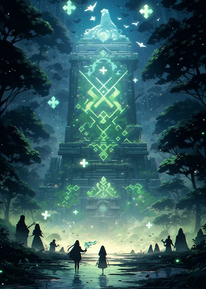 Ancient Temple in Forest