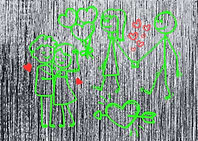 Green Stick Figure Love