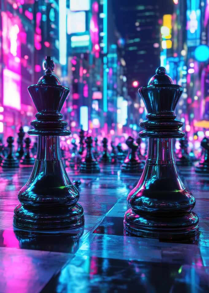 Cyberpunk Chess Kings