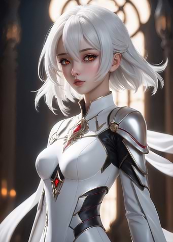 White-Haired Anime Girl