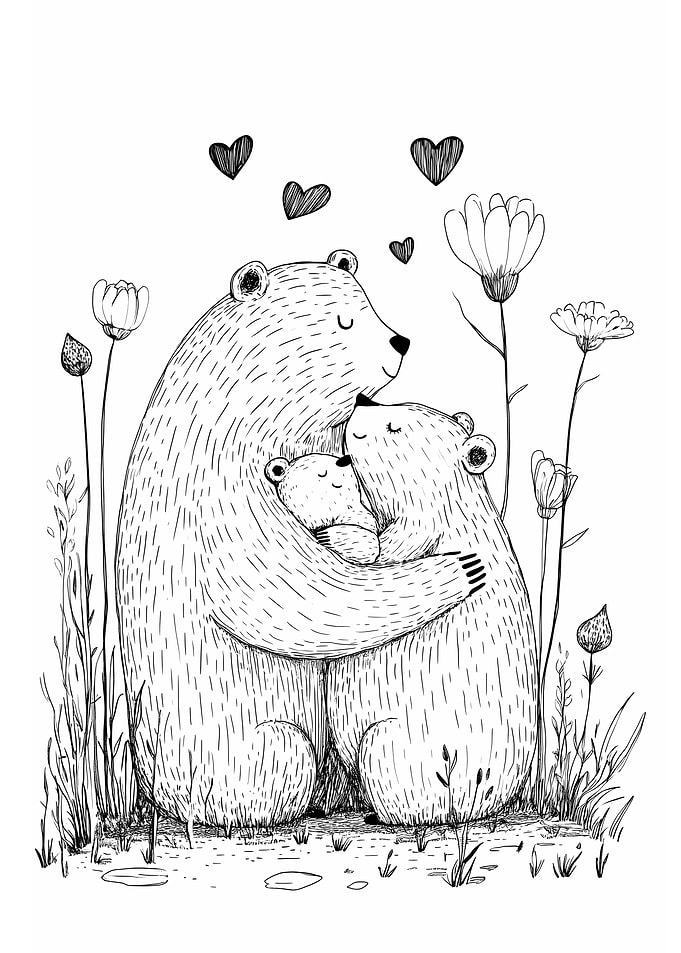 Bear Family Hug