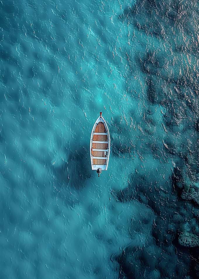 Solitude Peaceful Boat Turquoise Water