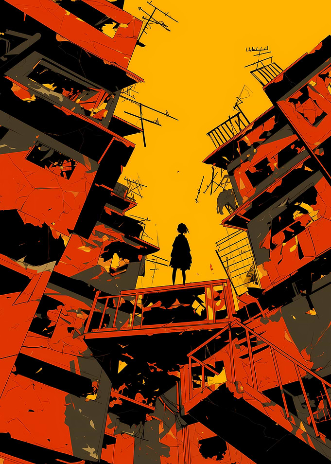 Silhouette in Ruins
