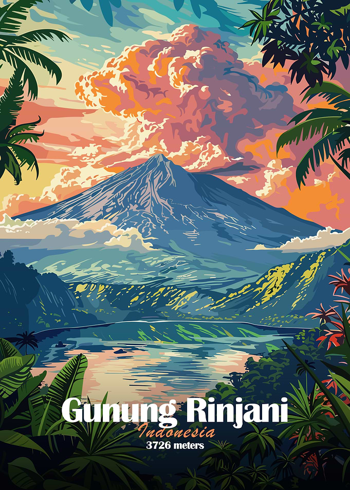 Gunung Rinjani, Indonesia