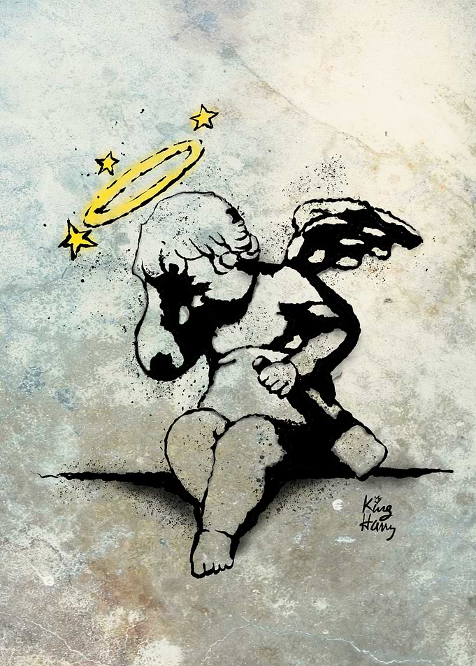 Drunk Angel Street Art