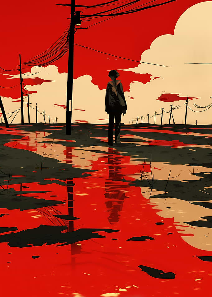 Silhouette in Red