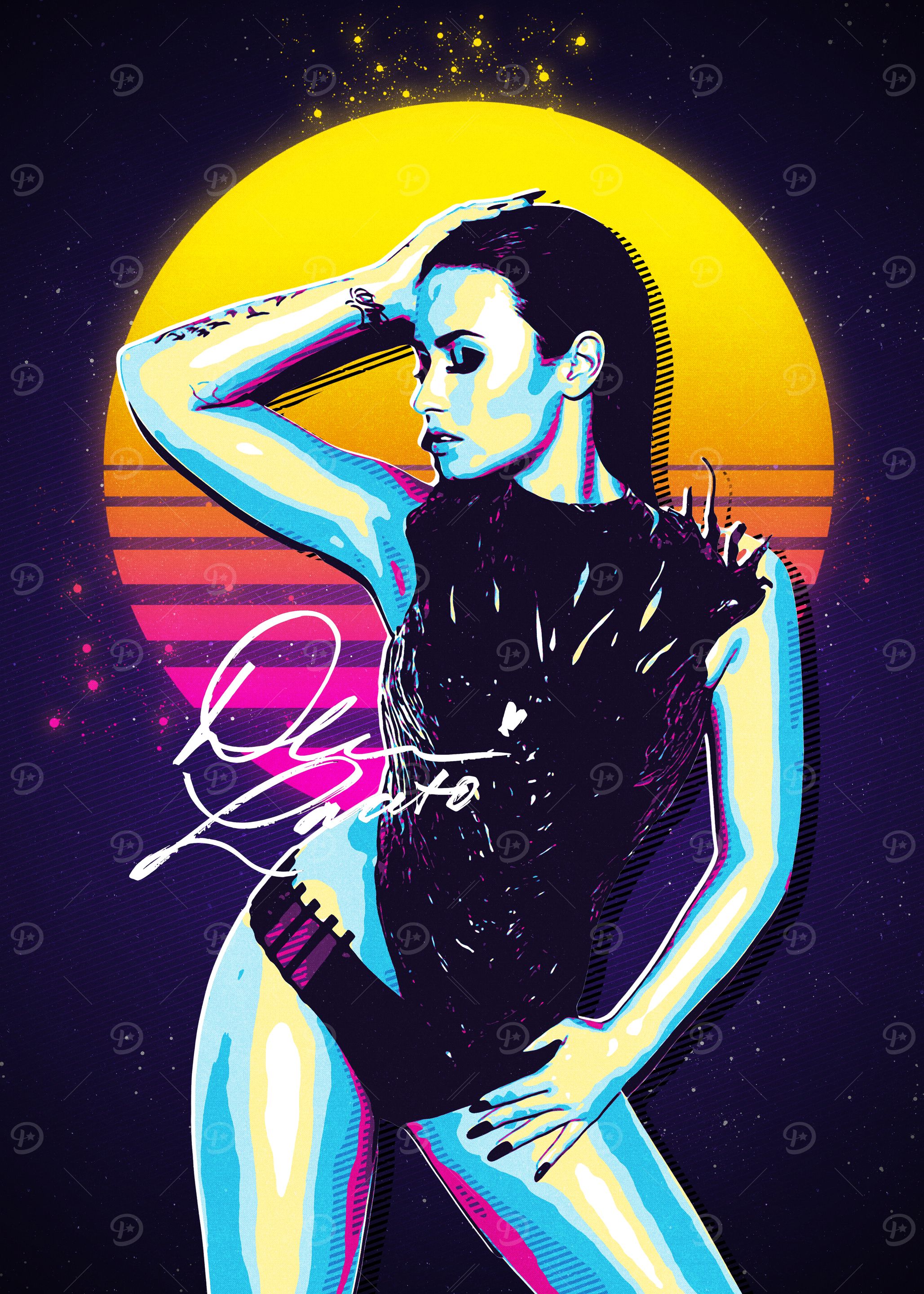 Demi Lovato Retro Art