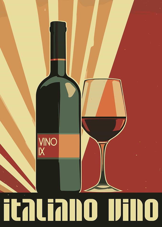 Original Italian Wine Poster