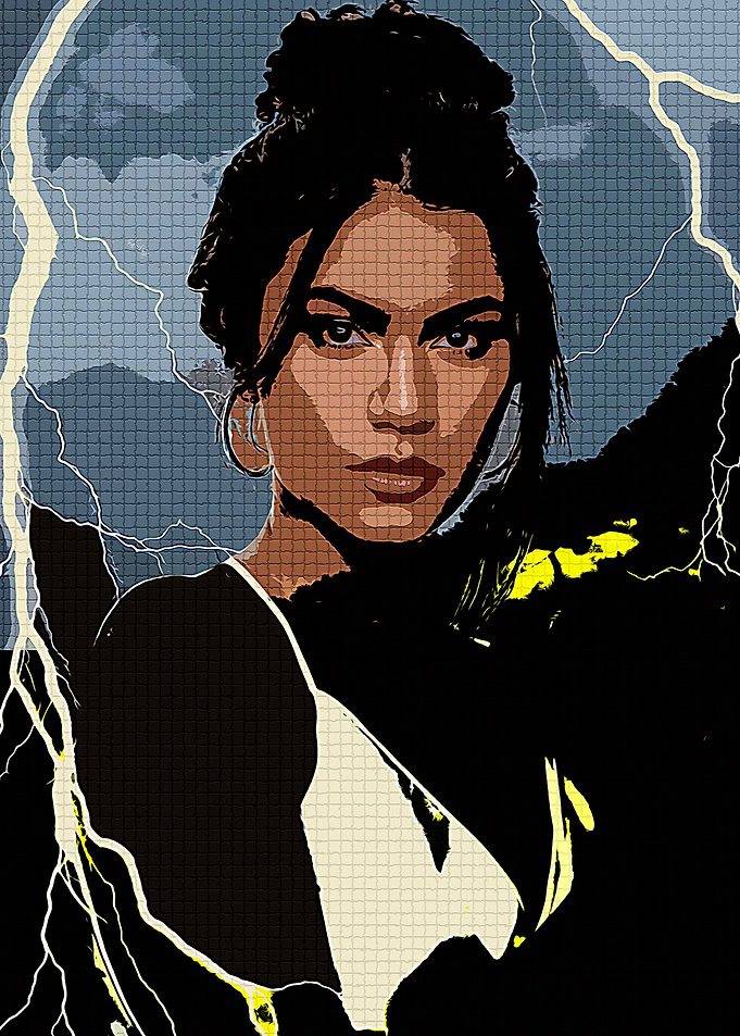 Woman with Lightning