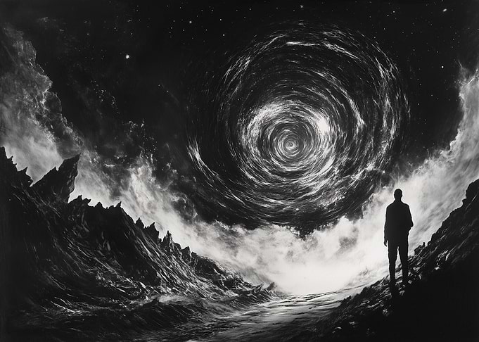 Silhouette Facing Vortex