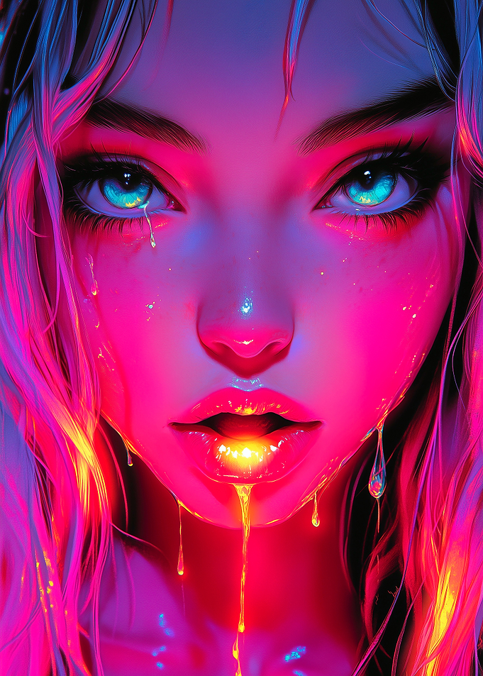 Neon Drip Art