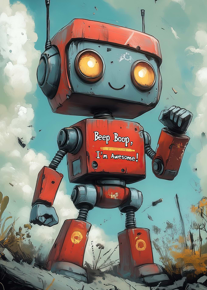 Cartoon Robot Illustration