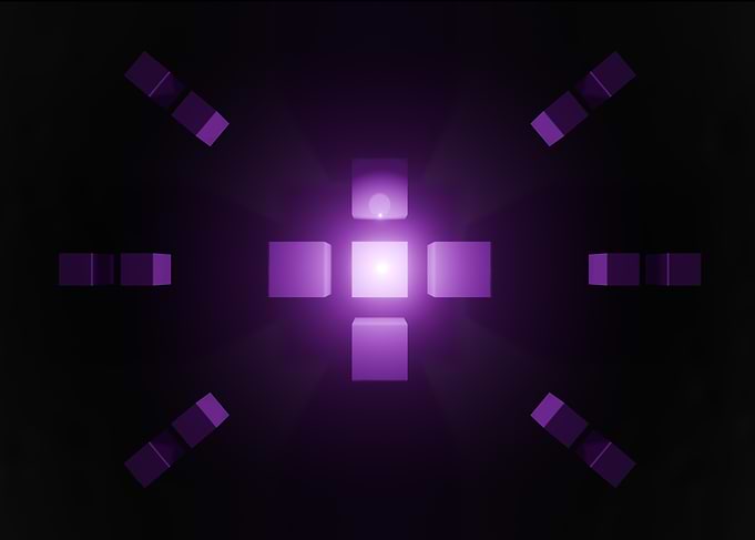 VFX One - Purple Glowing Cubes