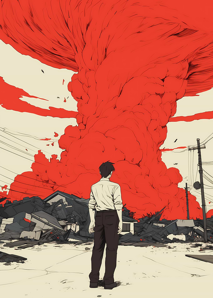 Man Facing Red Cloud
