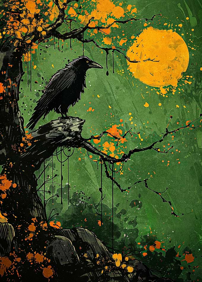 Splatter Black Raven