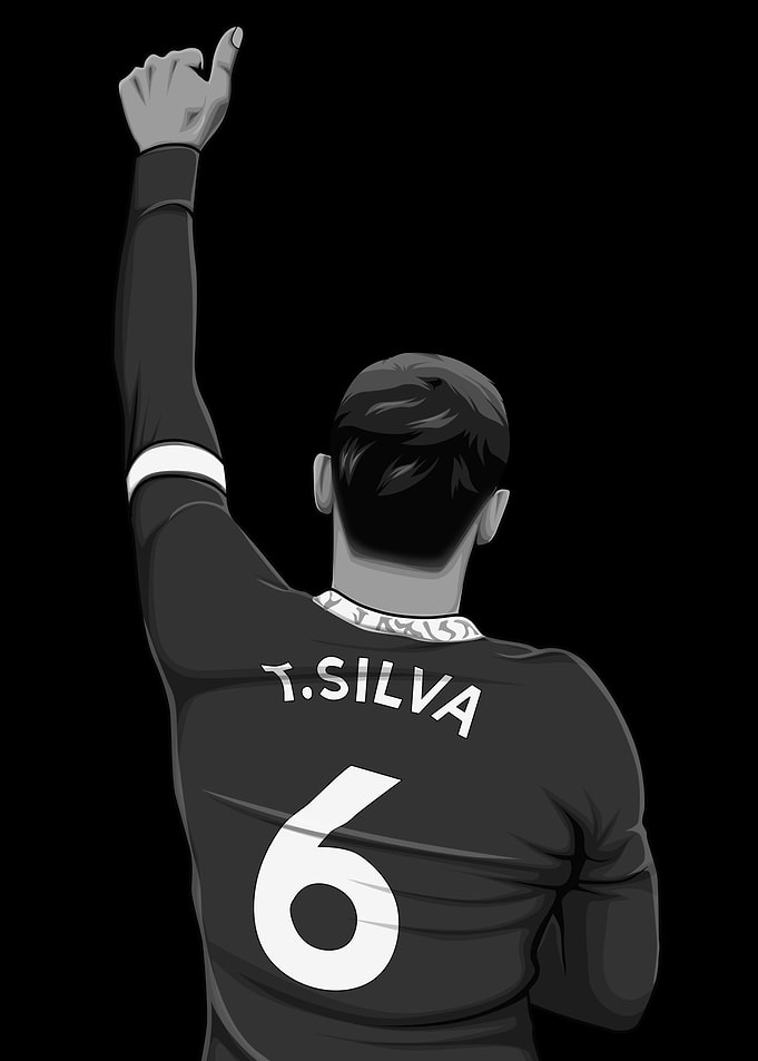 Thiago Silva Black and White Version
