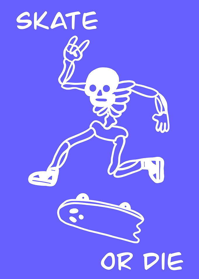 Skeleton Skateboarder