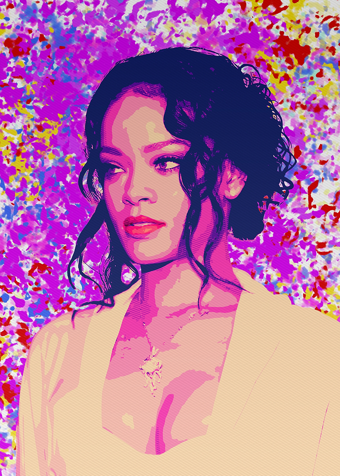 Rihanna Pop Art Portrait