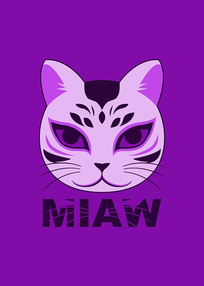 Purple Cat Mask Design