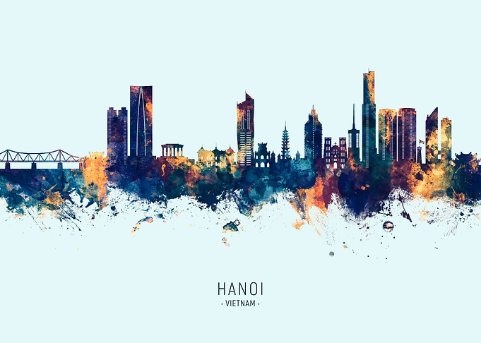 Hanoi Saigon Vietnam Skyline