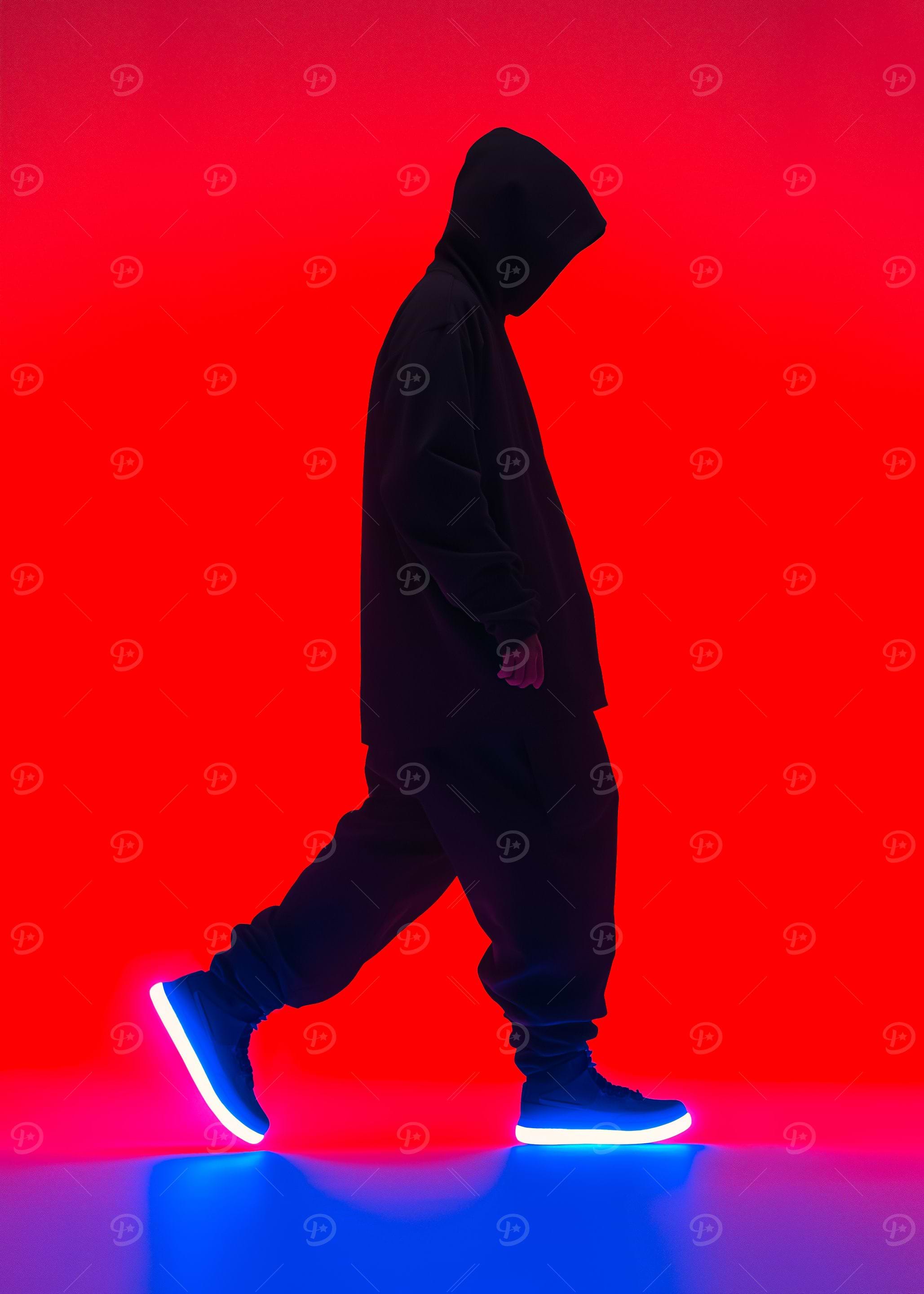 Silhouette in Red Light