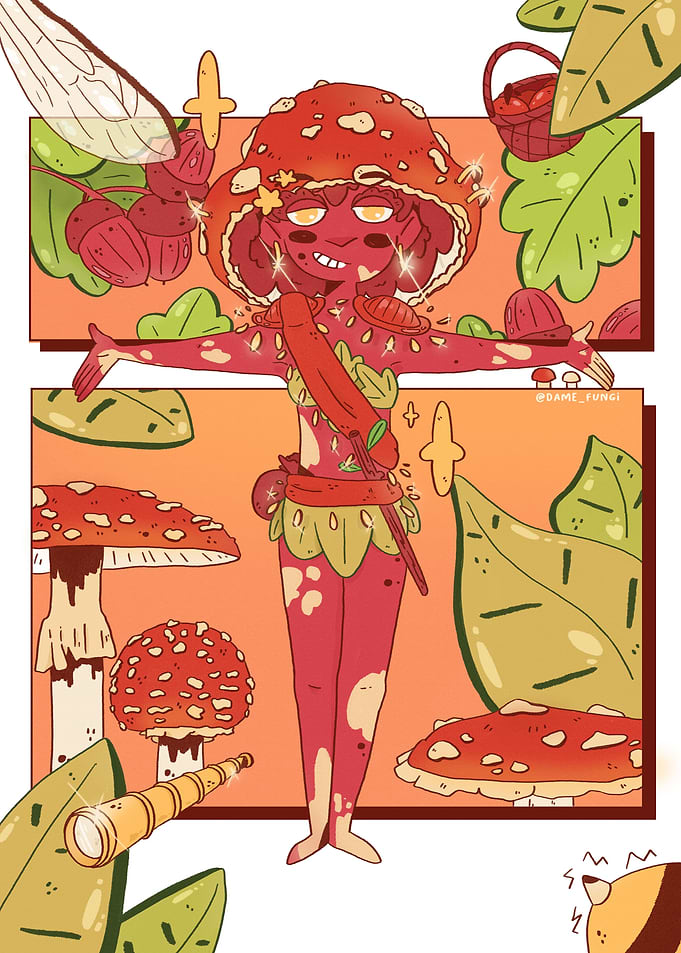 Red Mushroom Illustration