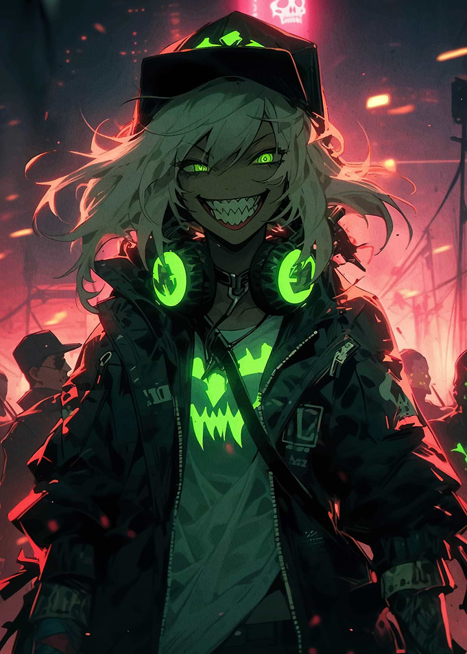 Green-Eyed Anime Girl