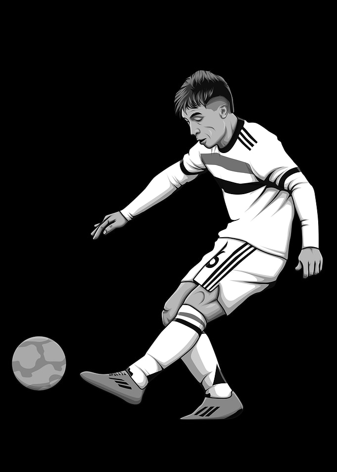 Lisandro Martinez Black and White Version