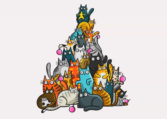 Cat Christmas Tree