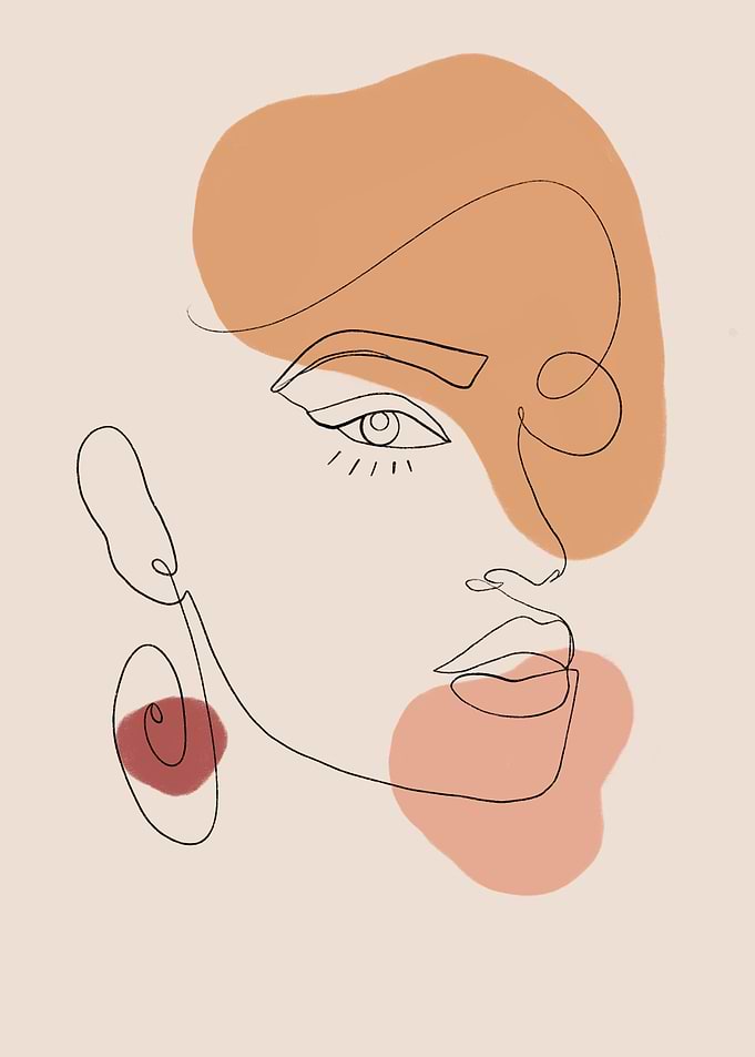 Abstract Line Art Woman
