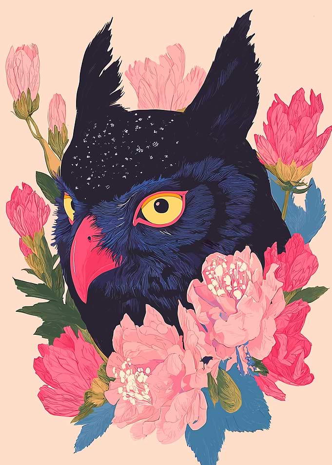 Owl in Bloom