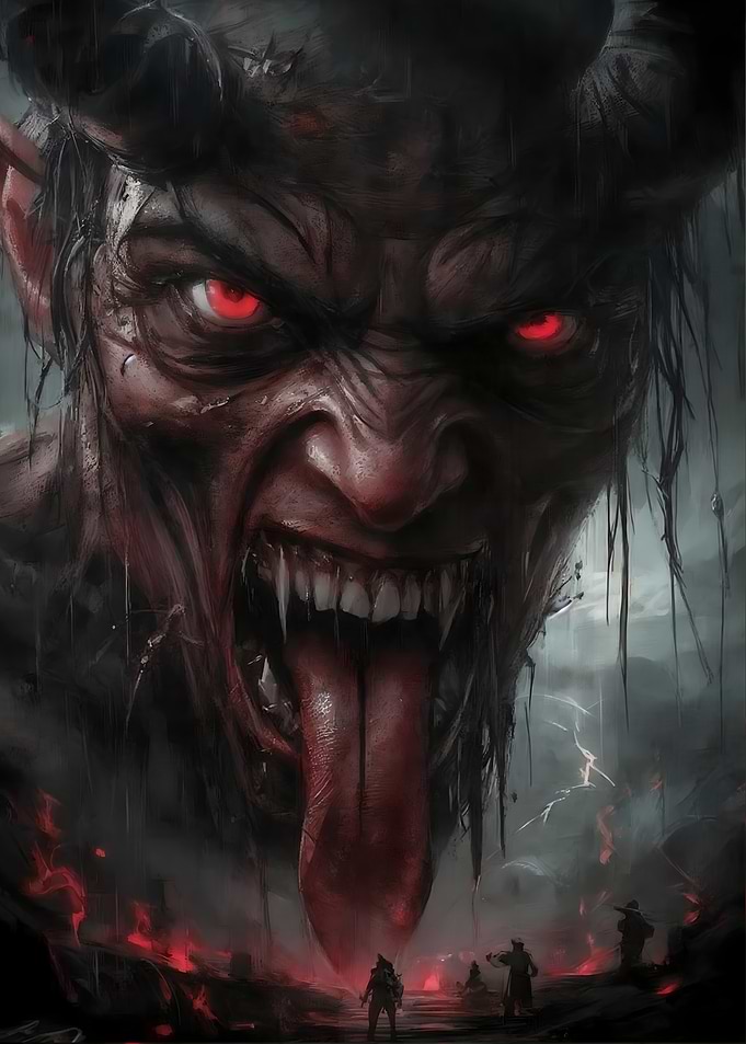 Demonic Face Art