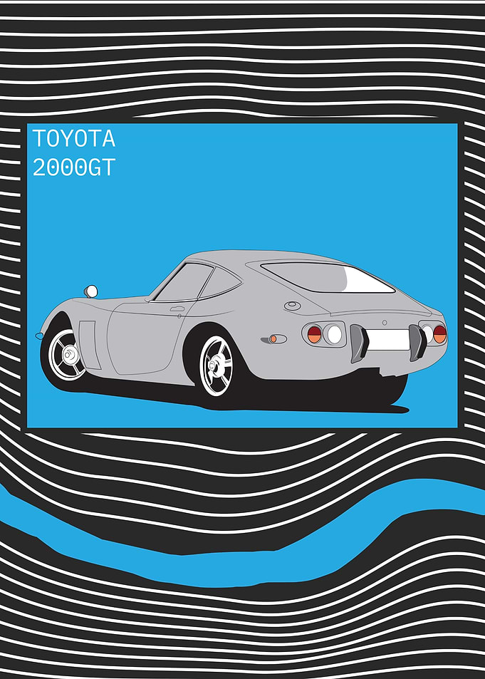 Toyota 2000GT Illustration | POP ART