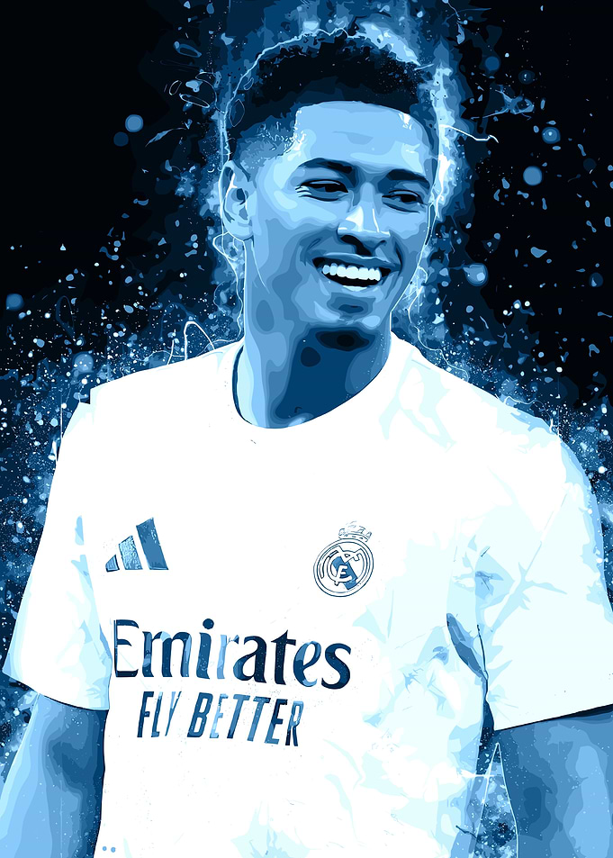 Jude Bellingham Real Madrid Football Art
