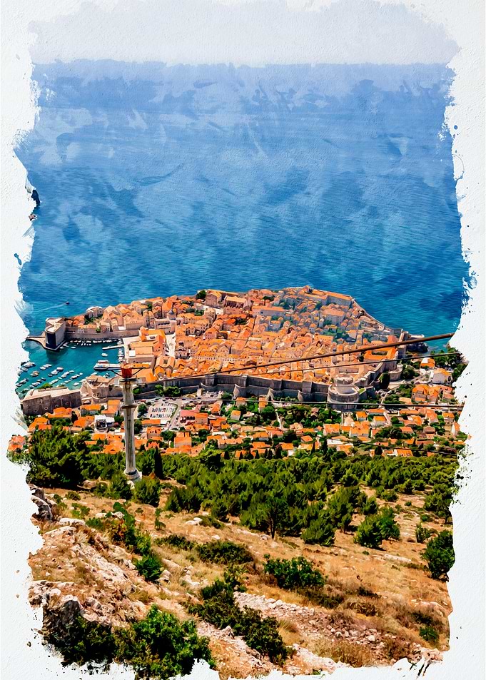 Aerial View of Dubrovnik