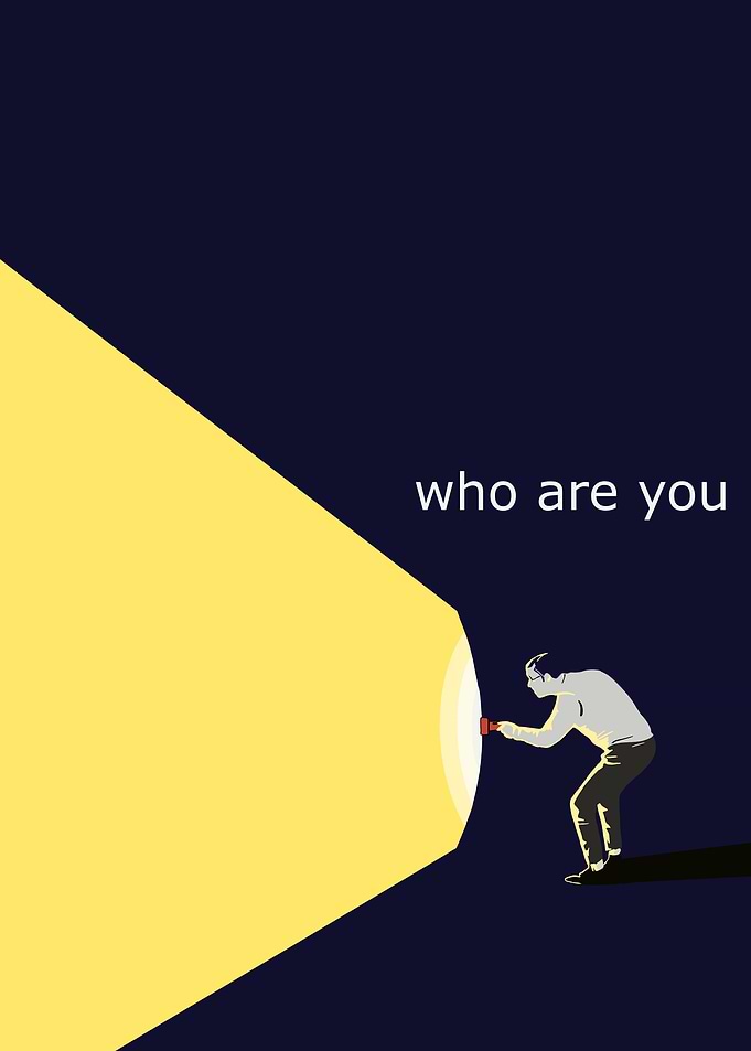 Who Are You? Minimalist Poster